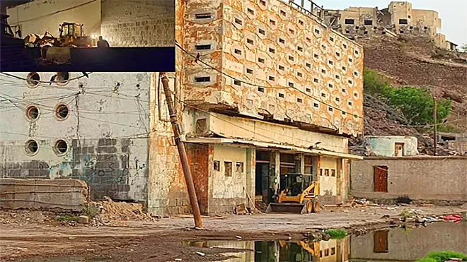 أعمال تكسير تطال مبنى سينما بلقيس في حقات