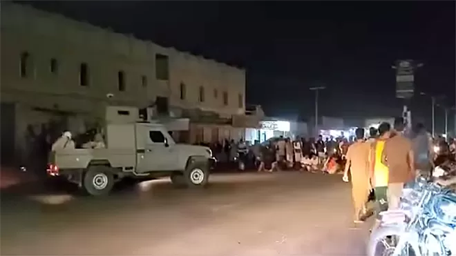 مظاهرات في تريم تتعرض لإطلاق نار مباشر من القوات العسكرية