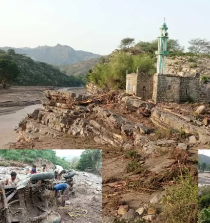 اليمن: سيول الأمطار تتسبب بأضرار واسعة في منازل ومزارع بمديرية فرع العدين بإب