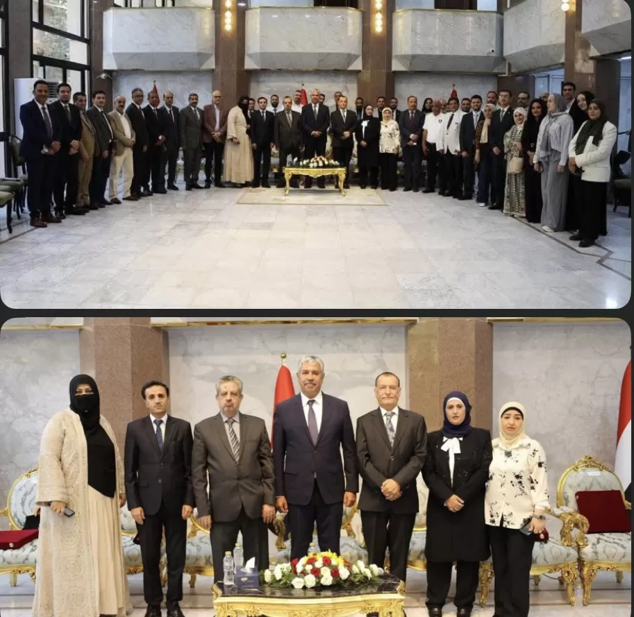 السفير بحاح يكرم أعضاء البعثة الدبلوماسية المنتهية فترة عملهم بالقاهرة