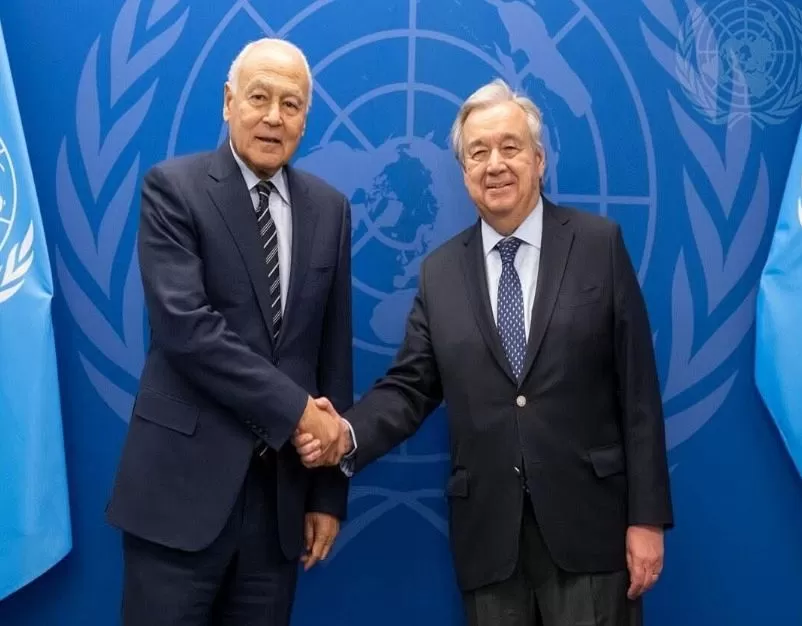 الجامعة العربية والأمم المتحدة تبحثان المأساة الإنسانية في قطاع غزة