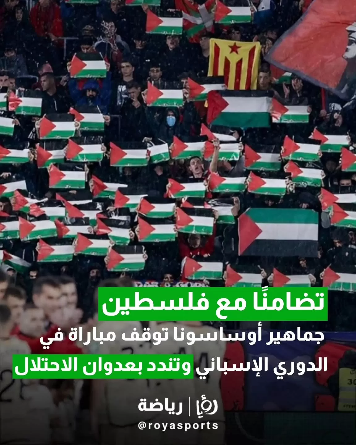 هتافات مؤيدة لفلسطين توقف مباراة أوساسونا وخيتافي في الدوري الإسباني