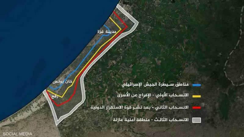 ترامب يكشف عن خريطة الانسحاب من غزة