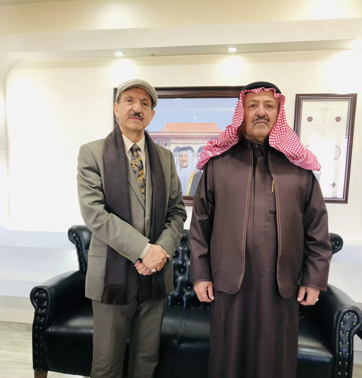 الدكتور مصطفى بن خالد يلتقي مستشار جلالة الملك عبد الله الثاني ابن الحسين لشؤون العشائر