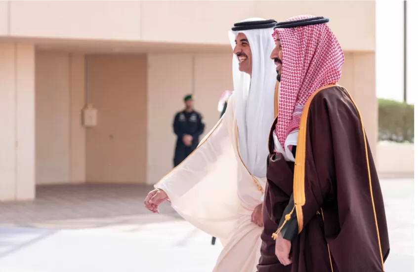 بيان سعودي قطري مشترك يختتم زيارة الأمير تميم للمملكة