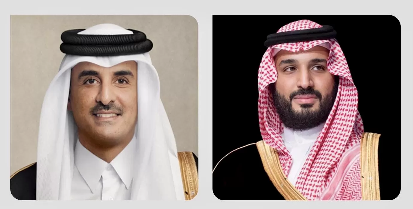 ولي العهد السعودي يتلقى اتصالًا هاتفيًا من أمير دولة قطر
